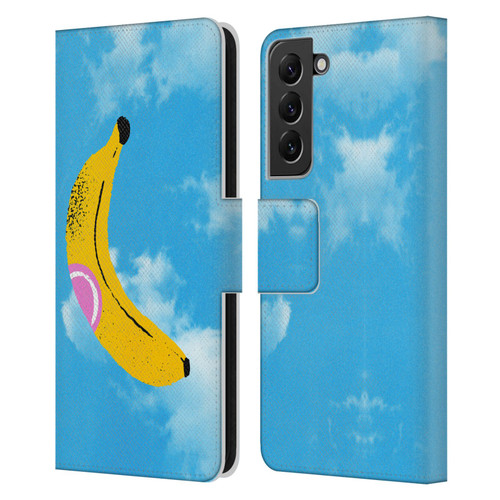 Ayeyokp Pop Banana Pop Art Sky Leather Book Wallet Case Cover For Samsung Galaxy S22+ 5G