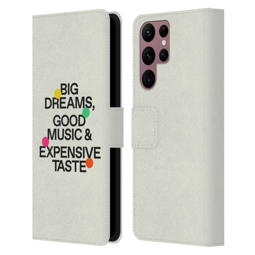 Ayeyokp Pop Big Dreams, Good Music Leather Book Wallet Case Cover For Samsung Galaxy S22 Ultra 5G