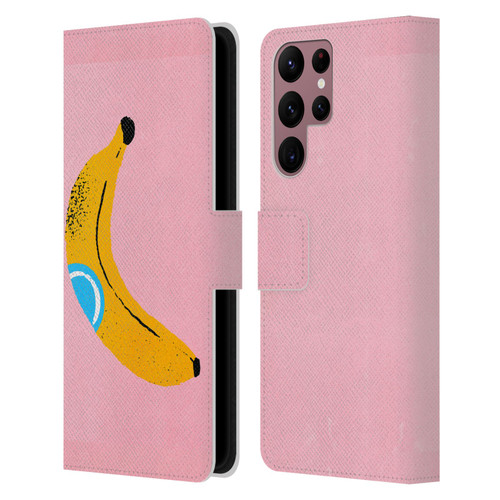 Ayeyokp Pop Banana Pop Art Leather Book Wallet Case Cover For Samsung Galaxy S22 Ultra 5G