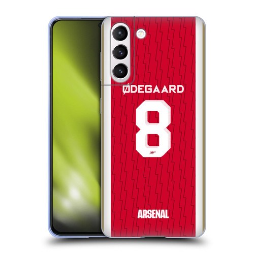 Arsenal FC 2023/24 Players Home Kit Martin Ødegaard Soft Gel Case for Samsung Galaxy S21 5G