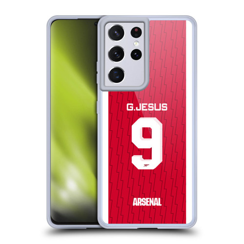 Arsenal FC 2023/24 Players Home Kit Gabriel Jesus Soft Gel Case for Samsung Galaxy S21 Ultra 5G