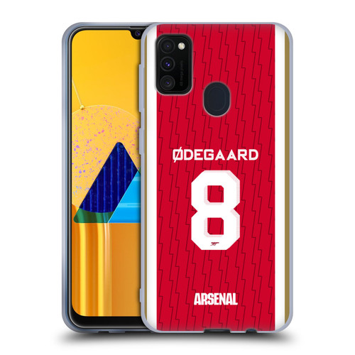 Arsenal FC 2023/24 Players Home Kit Martin Ødegaard Soft Gel Case for Samsung Galaxy M30s (2019)/M21 (2020)