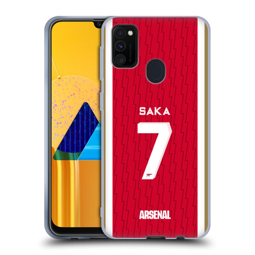 Arsenal FC 2023/24 Players Home Kit Bukayo Saka Soft Gel Case for Samsung Galaxy M30s (2019)/M21 (2020)