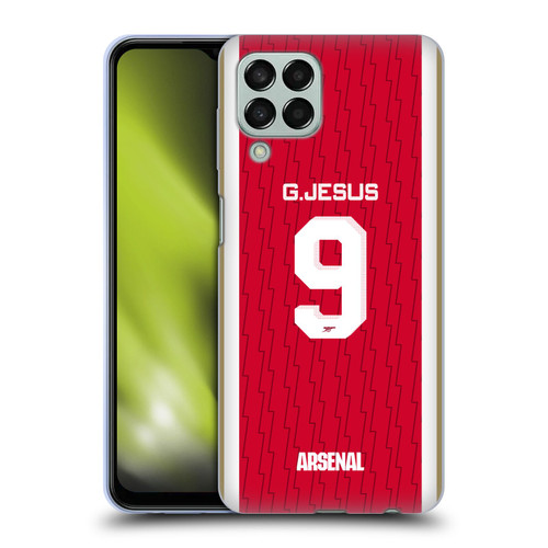 Arsenal FC 2023/24 Players Home Kit Gabriel Jesus Soft Gel Case for Samsung Galaxy M33 (2022)