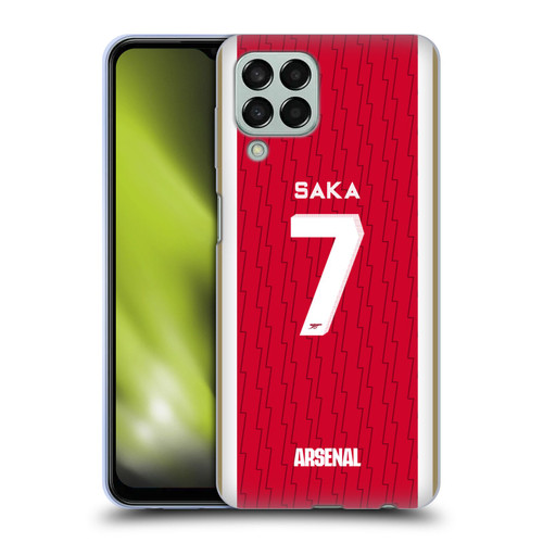 Arsenal FC 2023/24 Players Home Kit Bukayo Saka Soft Gel Case for Samsung Galaxy M33 (2022)