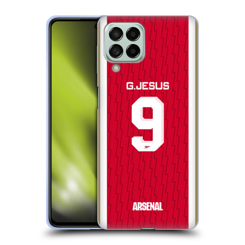 Arsenal FC 2023/24 Players Home Kit Gabriel Jesus Soft Gel Case for Samsung Galaxy M53 (2022)