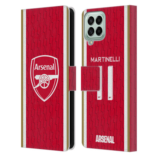 Arsenal FC 2023/24 Players Home Kit Gabriel Leather Book Wallet Case Cover For Samsung Galaxy M53 (2022)