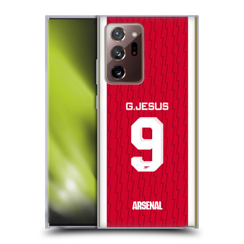 Arsenal FC 2023/24 Players Home Kit Gabriel Jesus Soft Gel Case for Samsung Galaxy Note20 Ultra / 5G
