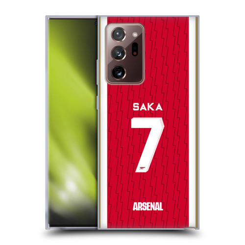 Arsenal FC 2023/24 Players Home Kit Bukayo Saka Soft Gel Case for Samsung Galaxy Note20 Ultra / 5G