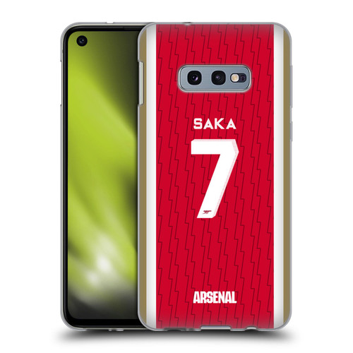 Arsenal FC 2023/24 Players Home Kit Bukayo Saka Soft Gel Case for Samsung Galaxy S10e