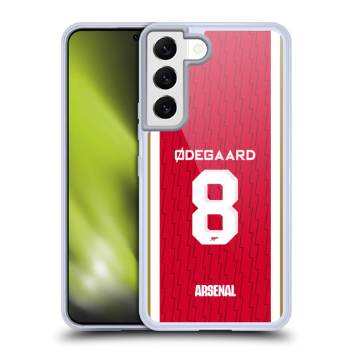 Arsenal FC 2023/24 Players Home Kit Martin Ødegaard Soft Gel Case for Samsung Galaxy S22 5G