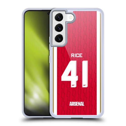 Arsenal FC 2023/24 Players Home Kit Declan Rice Soft Gel Case for Samsung Galaxy S22 5G