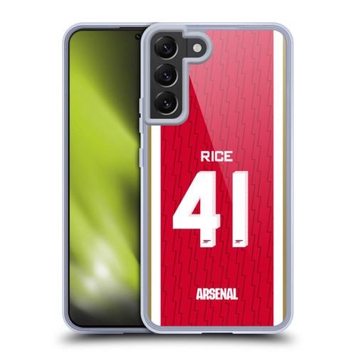 Arsenal FC 2023/24 Players Home Kit Declan Rice Soft Gel Case for Samsung Galaxy S22+ 5G