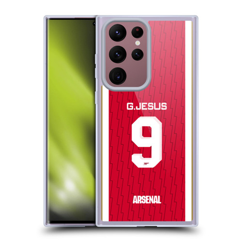 Arsenal FC 2023/24 Players Home Kit Gabriel Jesus Soft Gel Case for Samsung Galaxy S22 Ultra 5G