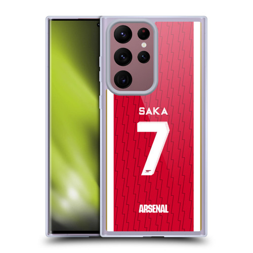 Arsenal FC 2023/24 Players Home Kit Bukayo Saka Soft Gel Case for Samsung Galaxy S22 Ultra 5G