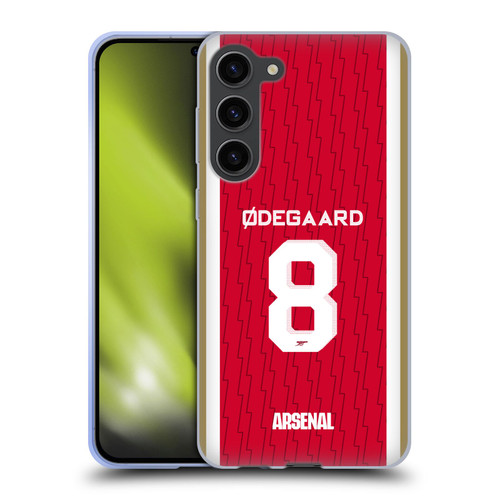 Arsenal FC 2023/24 Players Home Kit Martin Ødegaard Soft Gel Case for Samsung Galaxy S23+ 5G