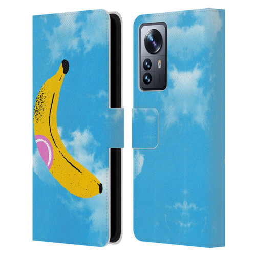 Ayeyokp Pop Banana Pop Art Sky Leather Book Wallet Case Cover For Xiaomi 12 Pro
