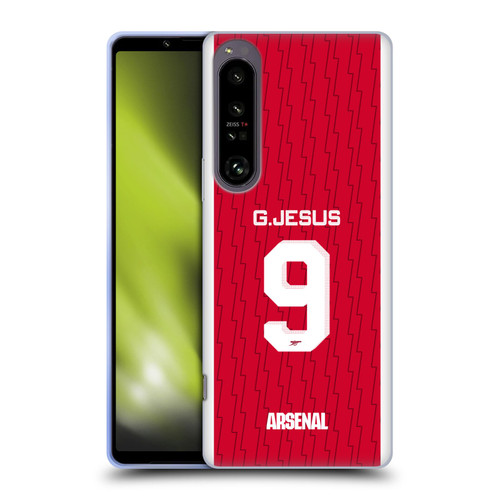 Arsenal FC 2023/24 Players Home Kit Gabriel Jesus Soft Gel Case for Sony Xperia 1 IV