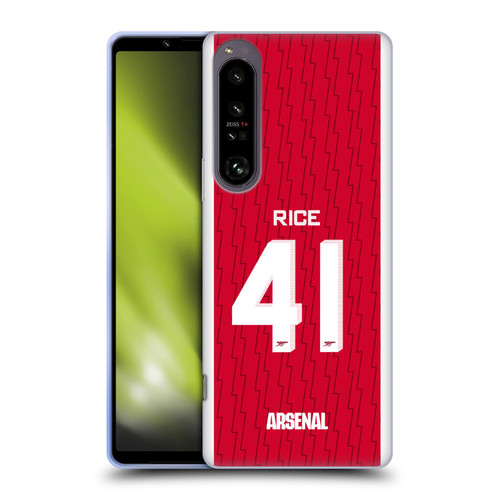 Arsenal FC 2023/24 Players Home Kit Declan Rice Soft Gel Case for Sony Xperia 1 IV