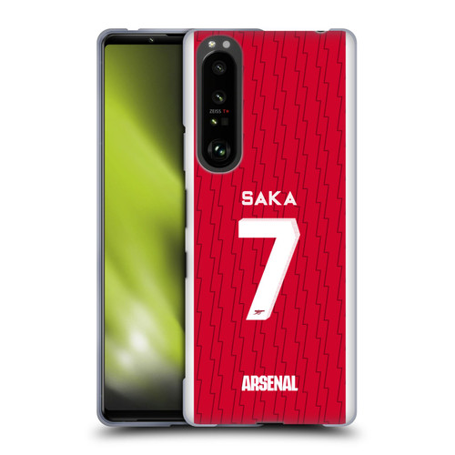 Arsenal FC 2023/24 Players Home Kit Bukayo Saka Soft Gel Case for Sony Xperia 1 III