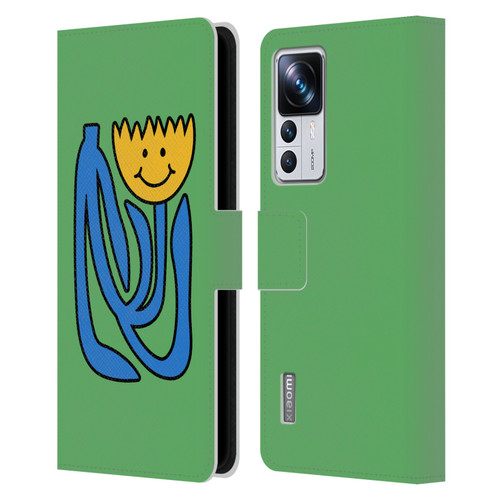 Ayeyokp Pop Flower Of Joy Green Leather Book Wallet Case Cover For Xiaomi 12T Pro