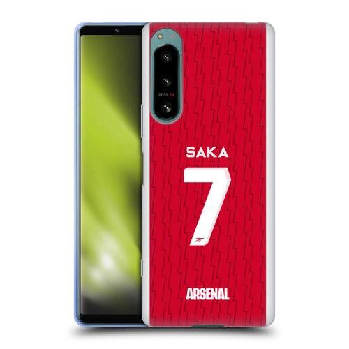 Arsenal FC 2023/24 Players Home Kit Bukayo Saka Soft Gel Case for Sony Xperia 5 IV