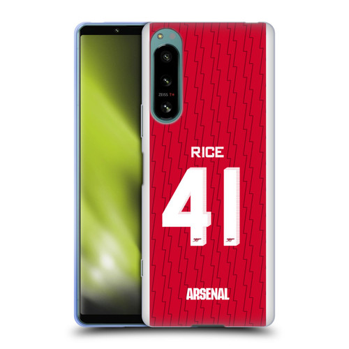 Arsenal FC 2023/24 Players Home Kit Declan Rice Soft Gel Case for Sony Xperia 5 IV