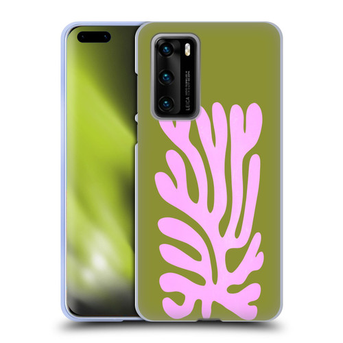 Ayeyokp Plant Pattern Abstract Soft Gel Case for Huawei P40 5G