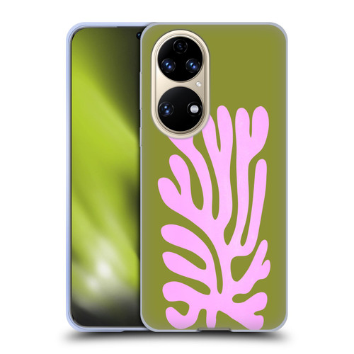 Ayeyokp Plant Pattern Abstract Soft Gel Case for Huawei P50