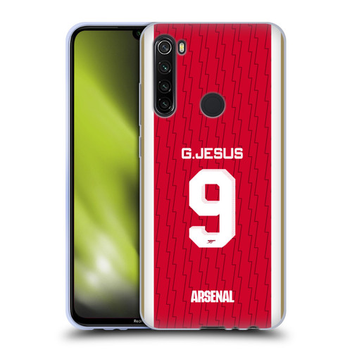 Arsenal FC 2023/24 Players Home Kit Gabriel Jesus Soft Gel Case for Xiaomi Redmi Note 8T