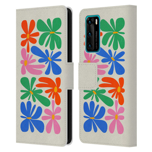 Ayeyokp Plant Pattern Flower Shapes Flowers Bloom Leather Book Wallet Case Cover For Huawei P40 5G