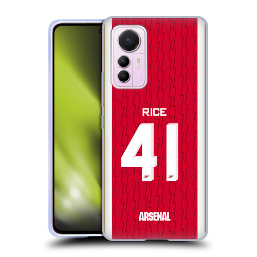 Arsenal FC 2023/24 Players Home Kit Declan Rice Soft Gel Case for Xiaomi 12 Lite