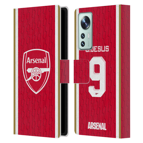 Arsenal FC 2023/24 Players Home Kit Gabriel Jesus Leather Book Wallet Case Cover For Xiaomi 12