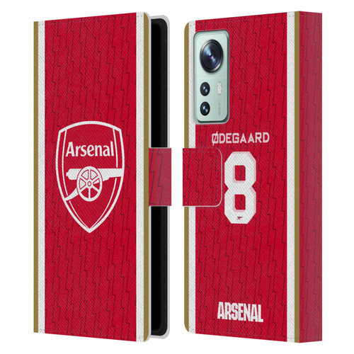 Arsenal FC 2023/24 Players Home Kit Martin Ødegaard Leather Book Wallet Case Cover For Xiaomi 12