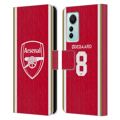 Arsenal FC 2023/24 Players Home Kit Martin Ødegaard Leather Book Wallet Case Cover For Xiaomi 12 Lite