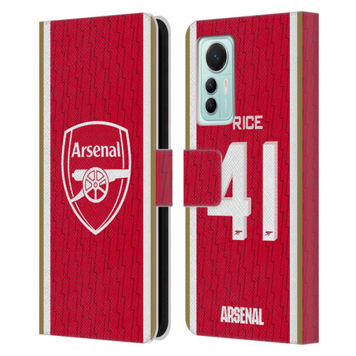 Arsenal FC 2023/24 Players Home Kit Declan Rice Leather Book Wallet Case Cover For Xiaomi 12 Lite