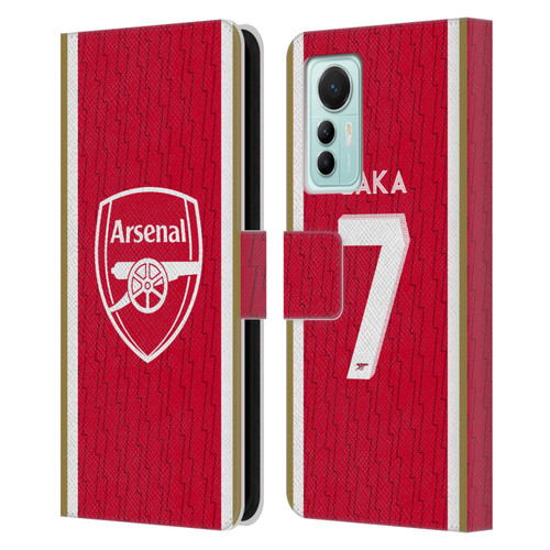 Arsenal FC 2023/24 Players Home Kit Bukayo Saka Leather Book Wallet Case Cover For Xiaomi 12 Lite