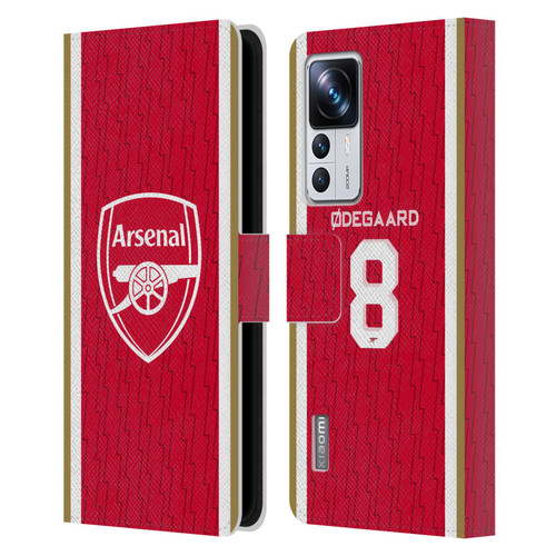 Arsenal FC 2023/24 Players Home Kit Martin Ødegaard Leather Book Wallet Case Cover For Xiaomi 12T Pro