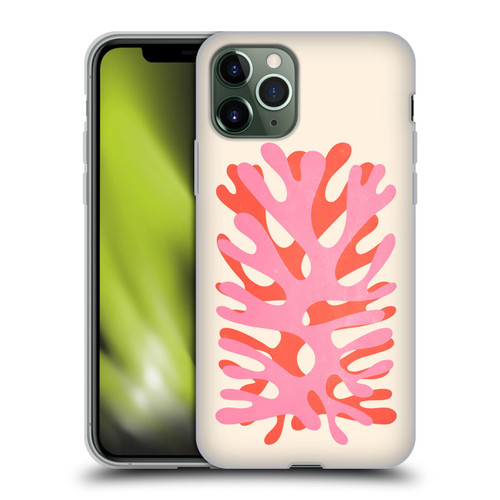 Ayeyokp Plant Pattern Two Coral Soft Gel Case for Apple iPhone 11 Pro