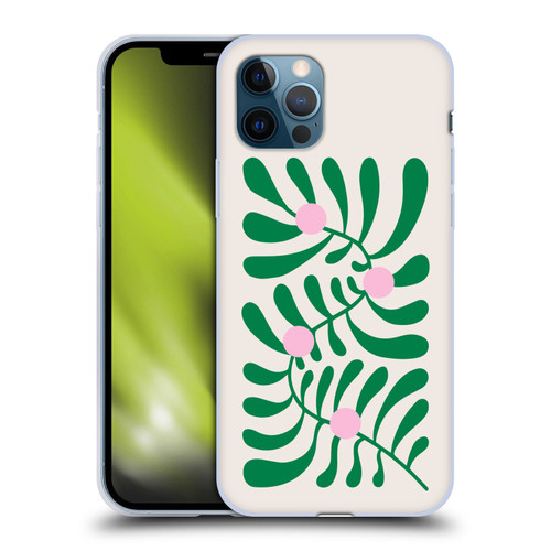 Ayeyokp Plant Pattern Summer Bloom White Soft Gel Case for Apple iPhone 12 / iPhone 12 Pro