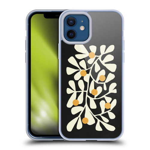 Ayeyokp Plant Pattern Summer Bloom Black Soft Gel Case for Apple iPhone 12 / iPhone 12 Pro