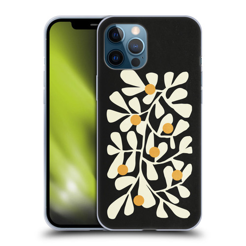 Ayeyokp Plant Pattern Summer Bloom Black Soft Gel Case for Apple iPhone 12 Pro Max