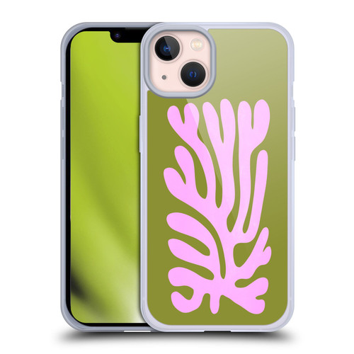 Ayeyokp Plant Pattern Abstract Soft Gel Case for Apple iPhone 13