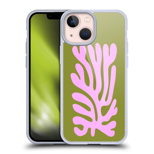 Ayeyokp Plant Pattern Abstract Soft Gel Case for Apple iPhone 13 Mini