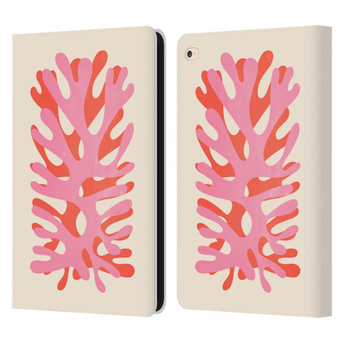 Ayeyokp Plant Pattern Two Coral Leather Book Wallet Case Cover For Apple iPad Air 2 (2014)