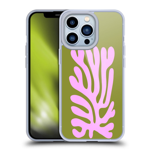 Ayeyokp Plant Pattern Abstract Soft Gel Case for Apple iPhone 13 Pro