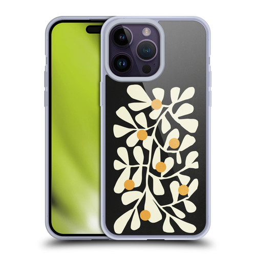 Ayeyokp Plant Pattern Summer Bloom Black Soft Gel Case for Apple iPhone 14 Pro Max