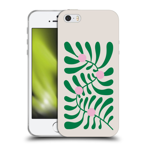 Ayeyokp Plant Pattern Summer Bloom White Soft Gel Case for Apple iPhone 5 / 5s / iPhone SE 2016