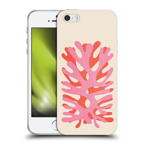 Ayeyokp Plant Pattern Two Coral Soft Gel Case for Apple iPhone 5 / 5s / iPhone SE 2016