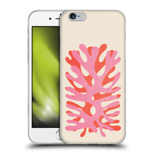 Ayeyokp Plant Pattern Two Coral Soft Gel Case for Apple iPhone 6 / iPhone 6s